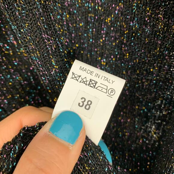 Parakian Black Glitter Cropped Jumpsuit - Picture 5 of 9